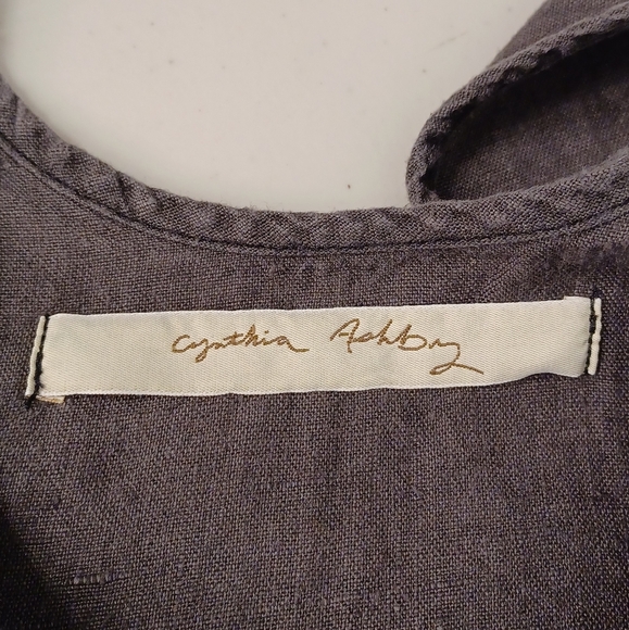 Cynthia Ashby Lagenlook Boho 100% Linen Sz L Tunic Tank - Picture 12 of 13